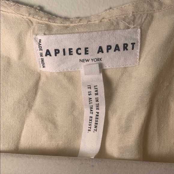 Apiece Apart Cabo Cream Midi Wrap Dress - Picture 10 of 14